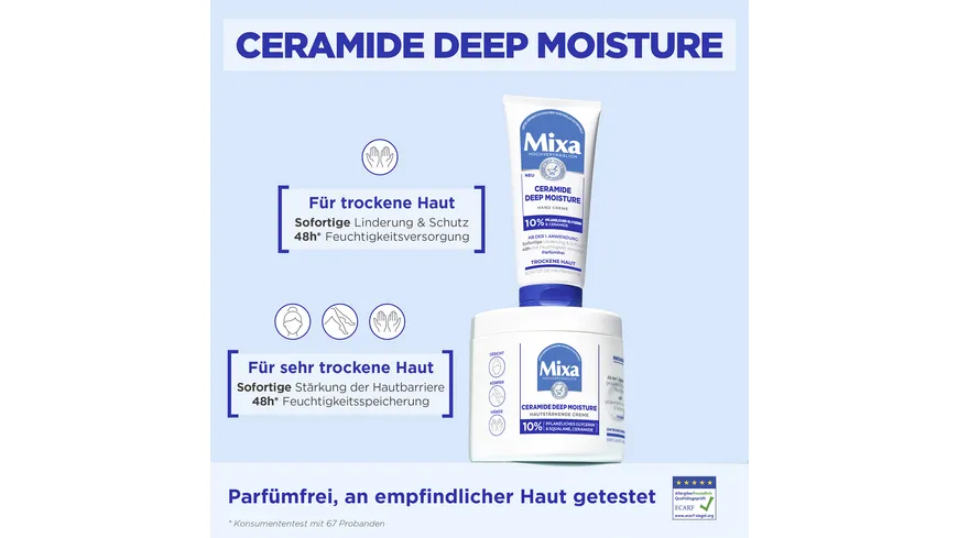 Mixa Ceramide Deep Moisture hautstärkende Creme 400 ml