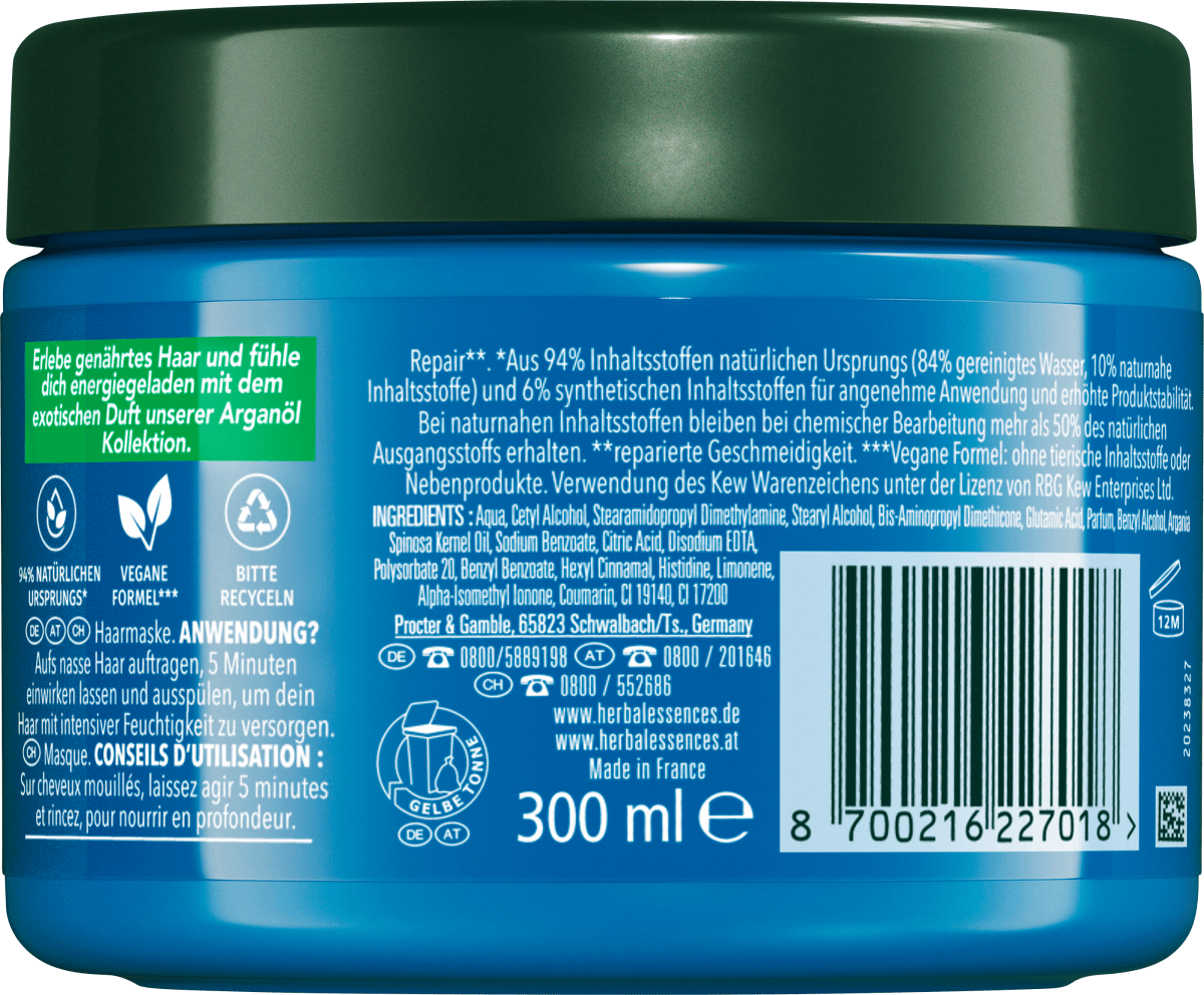 Haarkur Repair Arganöl, 300 ml