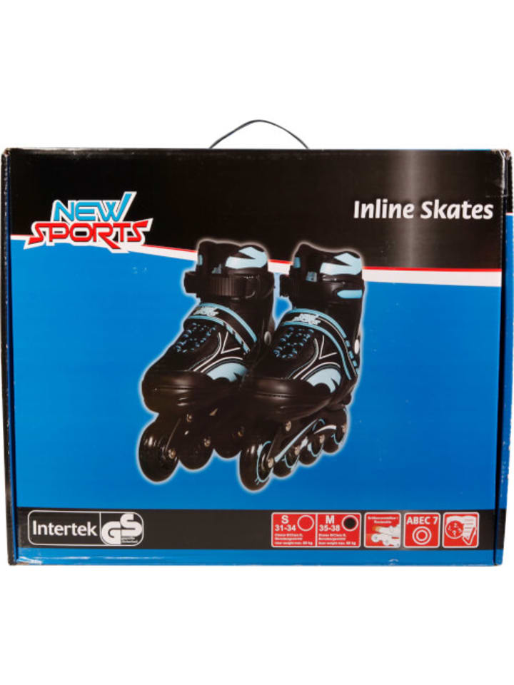 New Sports Rollschuhe Inliner Blau mit Schnallenverschluss ABEC 7 Kugellager Größe 31-34 günstig kaufen onesize