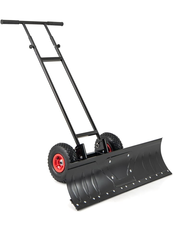 COSTWAY Schneeschaufel mit Rädern in Schwarz günstig kaufen onesize