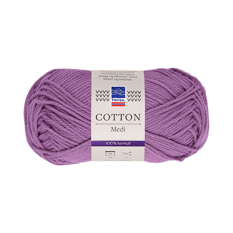Trysil Cotton Medi garn bomull 100% bomull, lavendel