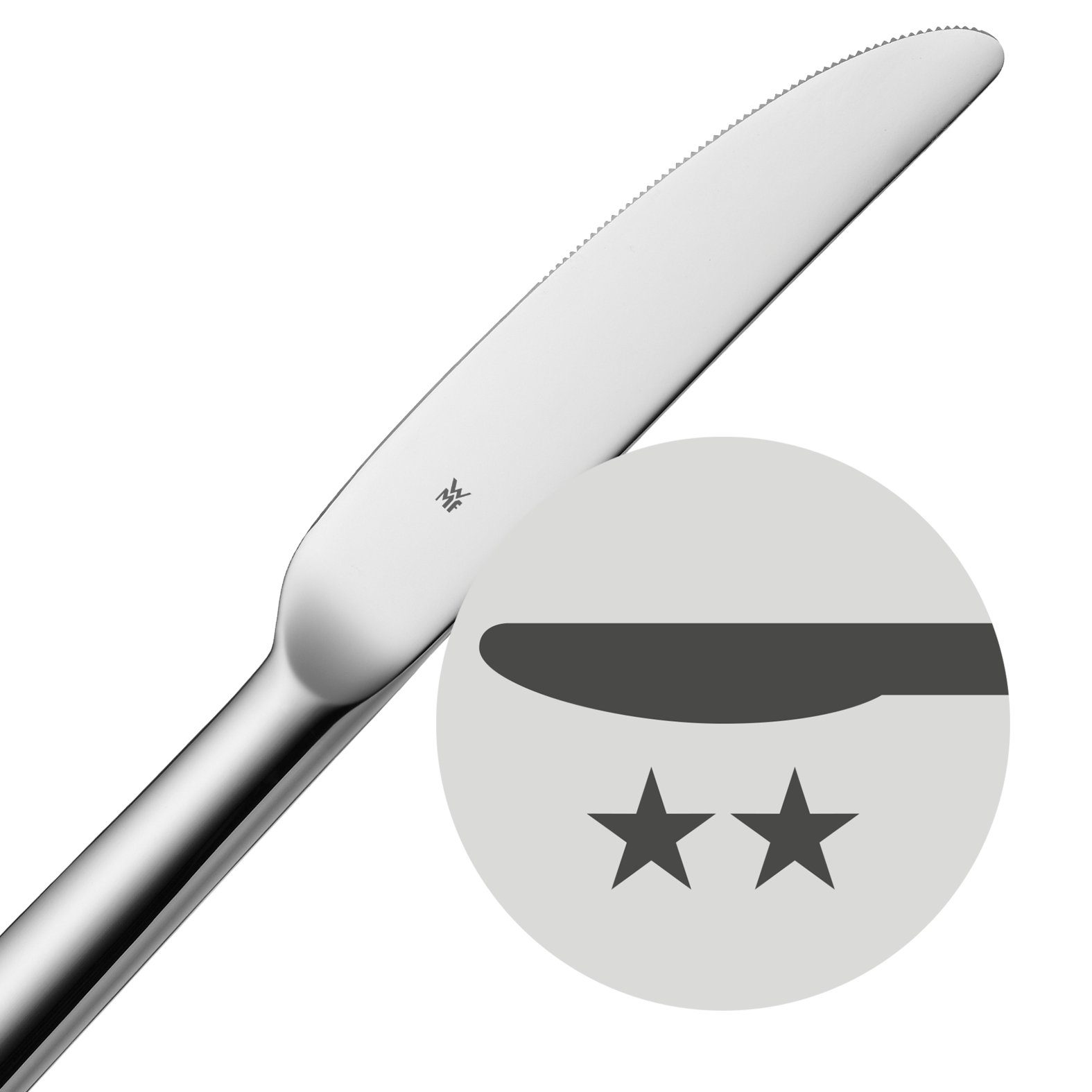 WMF Messer-Set Nuova (6-tlg., Obstmesser Monbloc (Länge 18cm), Cromargan Edelstahl poliert spülmaschinengeeignet