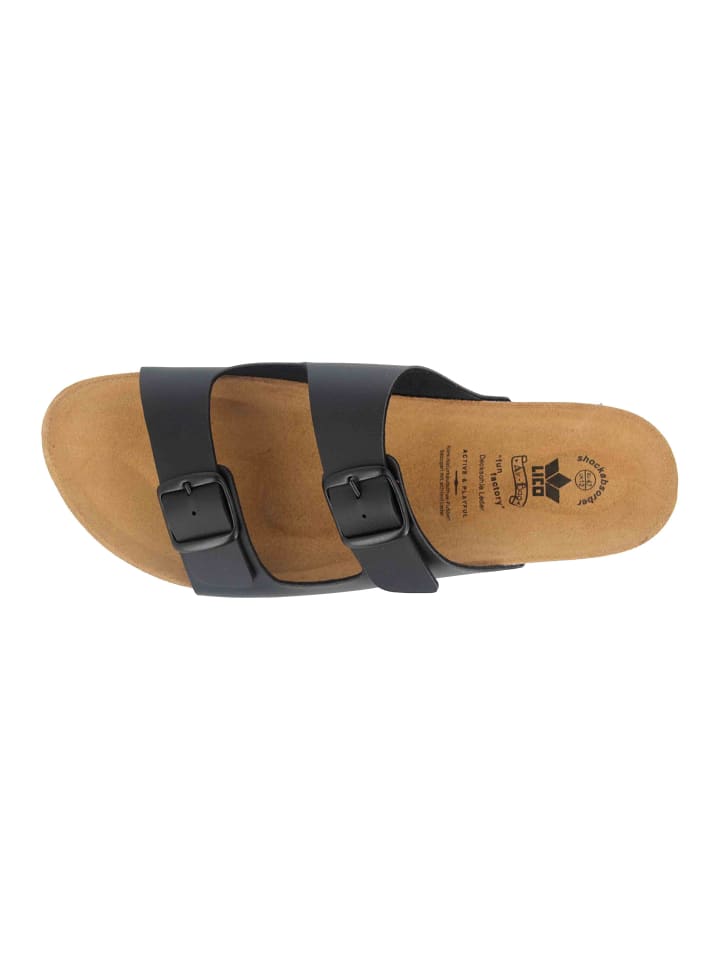 Lico Pantoletten in Schwarz günstig kaufen