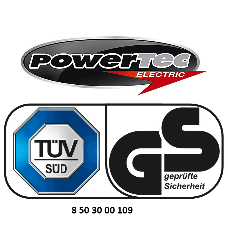 Powertec Electric Clevere 3-fach Steckdose mit Kabelbefestigungseinrichtung schwarz/weiß