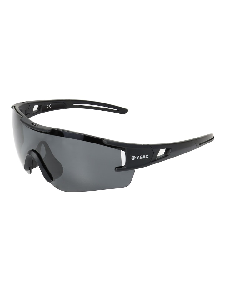 YEAZ SUNBLOW Sport-Sonnenbrille Black/Grey in grau günstig kaufen onesize