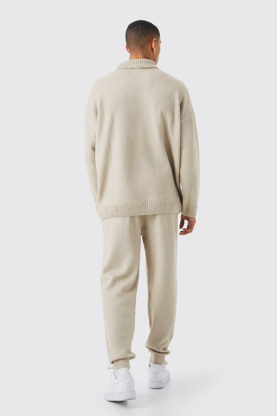 Oversize Homme Jogginghose aus Rippstrick