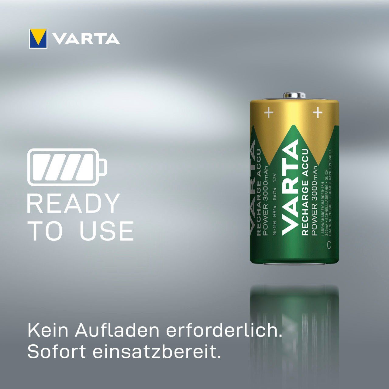 VARTA BATTERIE RECHARGEABLE AKKU C 3000MAH V Akku Baby 3000 mAh (1,2 V, 2 St)