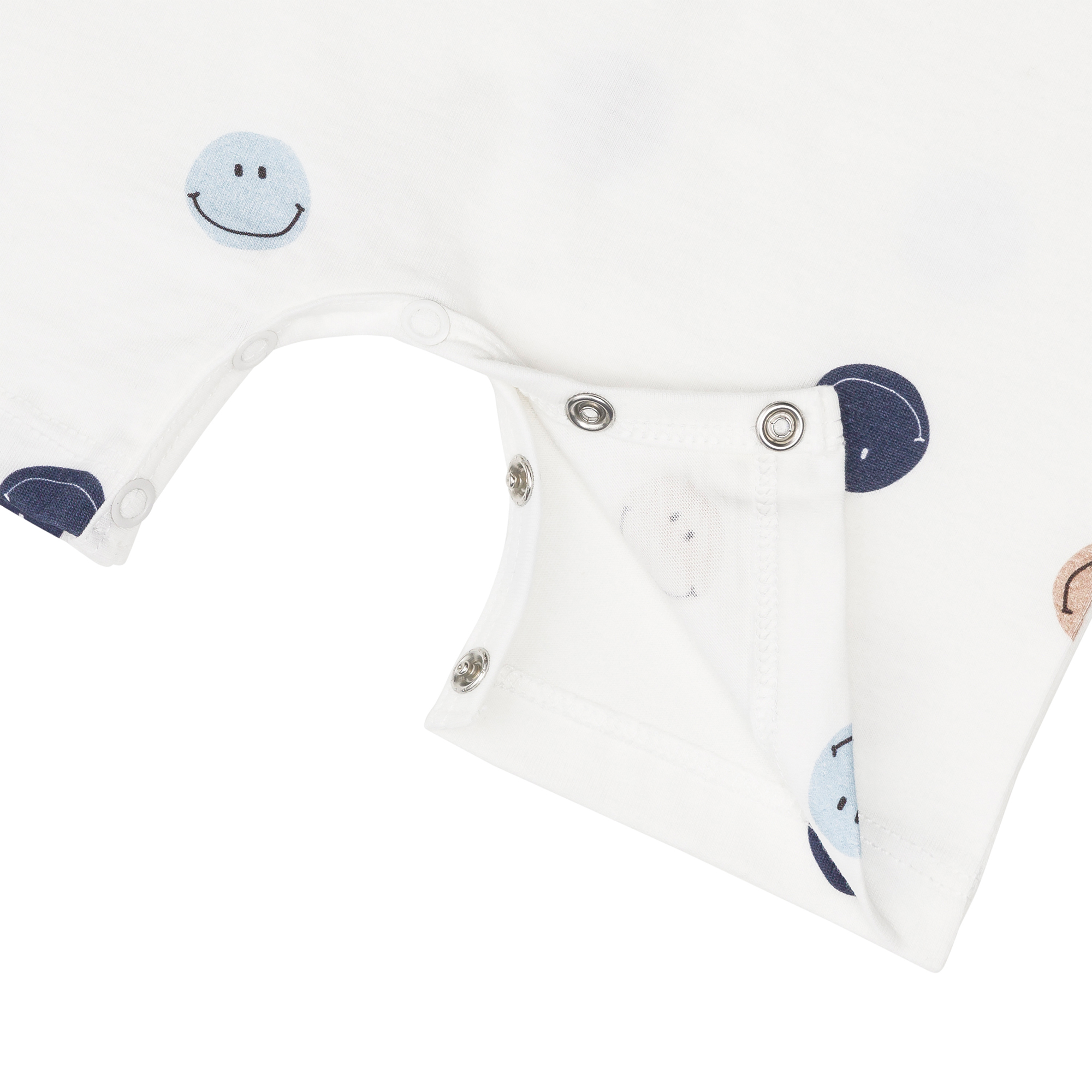 Baby Jumpsuit - Bio Baumwolle, Smile, Milky