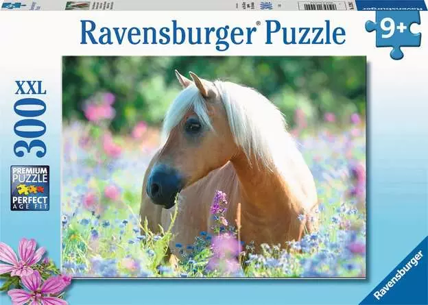 Kinderpuzzle ab 9 Jahren - Pferd im Blumenmeer - 300 Teile