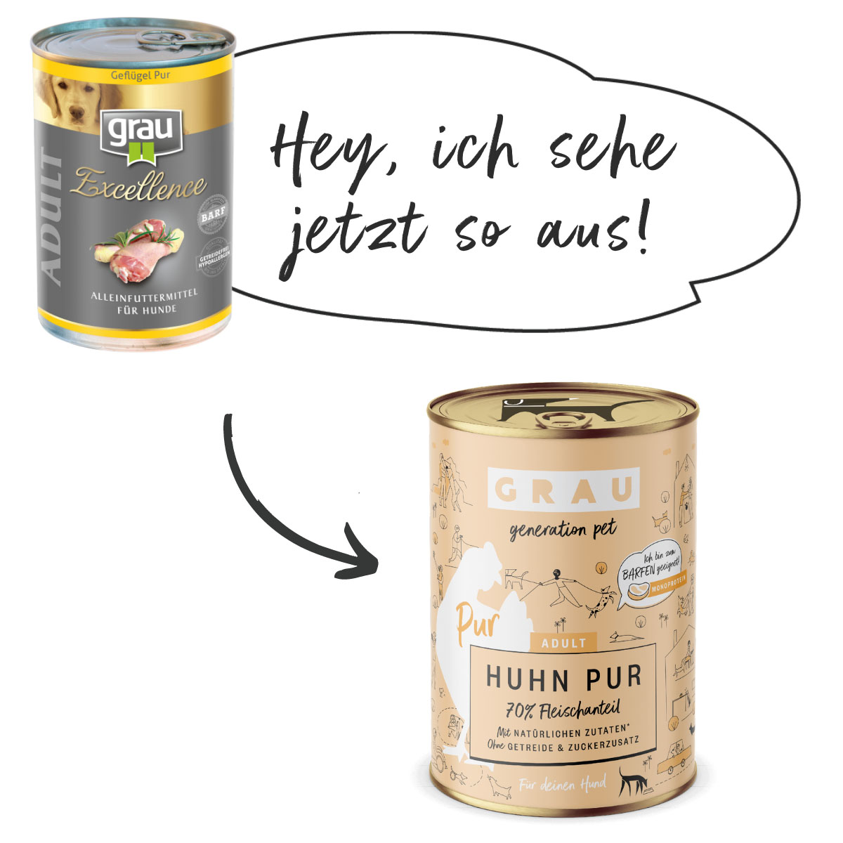 GRAU Hund Adult Huhn Pur günstig kaufen bei ZooRoyal