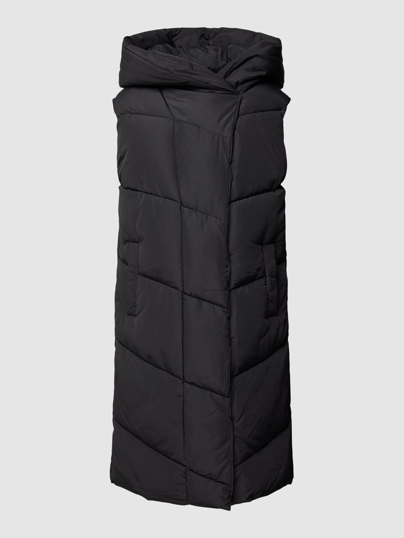 Longsweste mit Kapuze Modell 'TALLY' in schwarz
