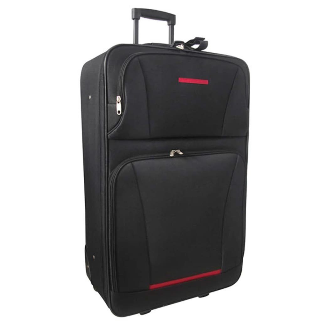 vidaXL Hartschalen-Trolley Reiseset Kofferset 5-teilig Schwarz