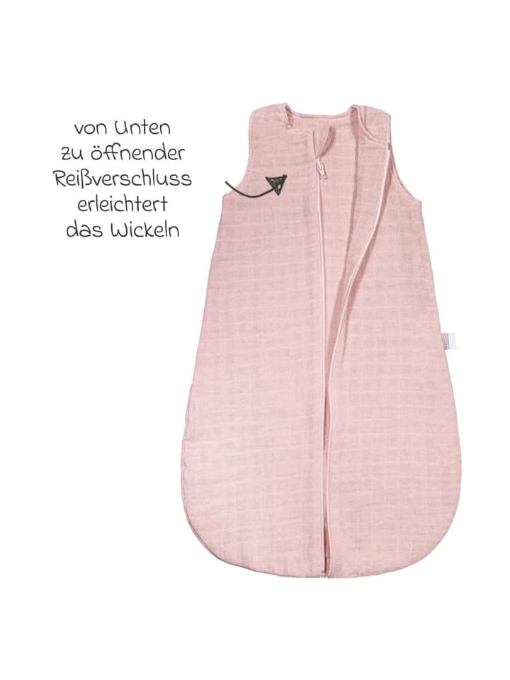 Makian Musselin-Schlafsack - Puder - in rosa günstig kaufen