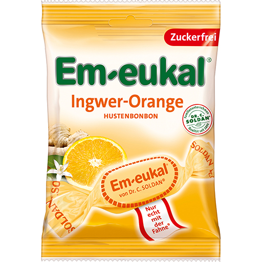 EM-EUKAL Bonbons Ingwer Orange zuckerfrei  75 g  Bonbons