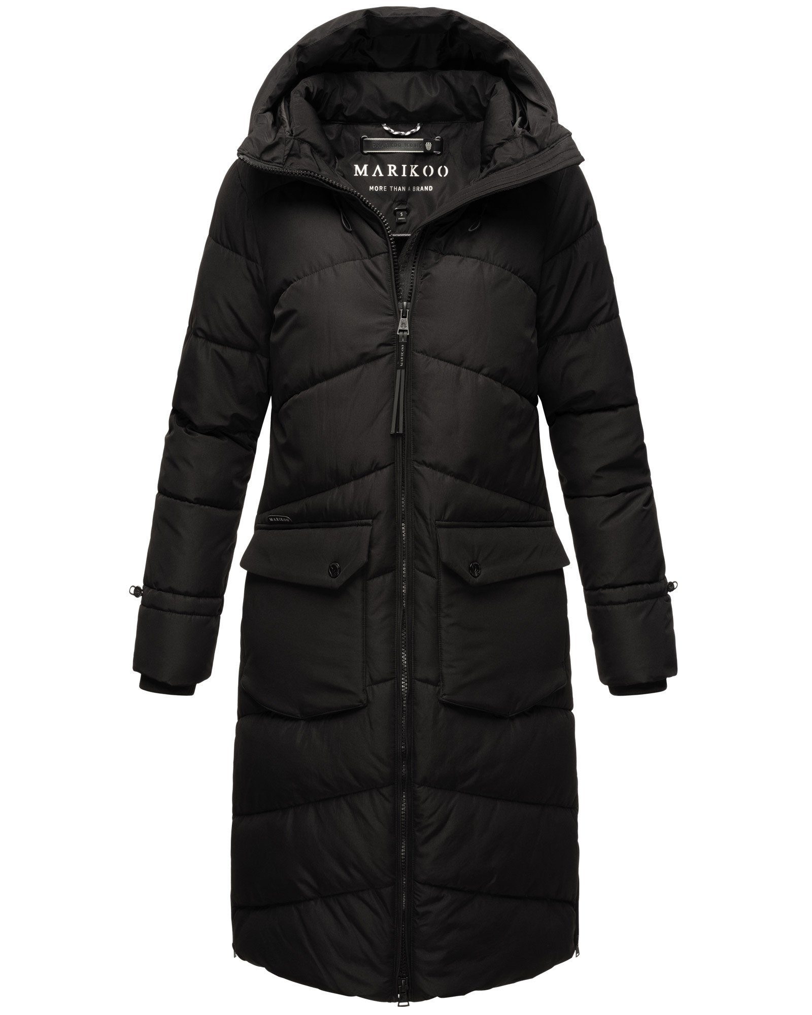 Marikoo Winterjacke Tomomii XVI warmer Winter Stepp Mantel mit Kapuze