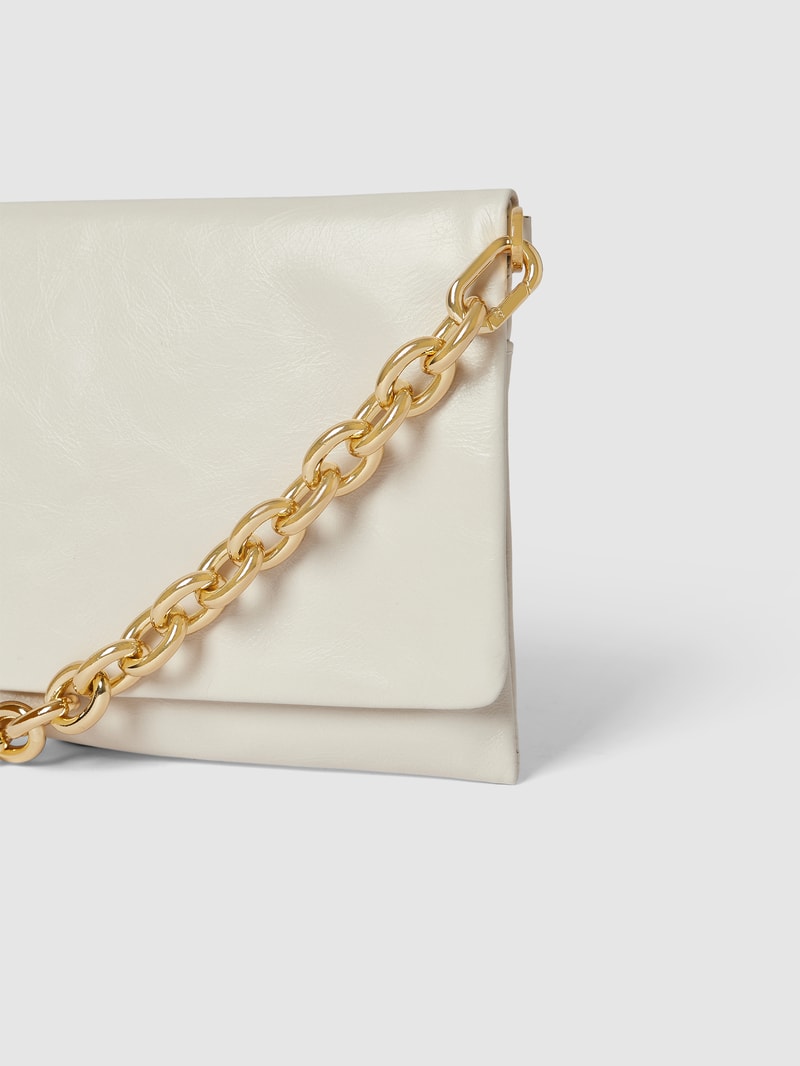 Clutch in Leder-Optik Modell 'ANTHENE' in ecru