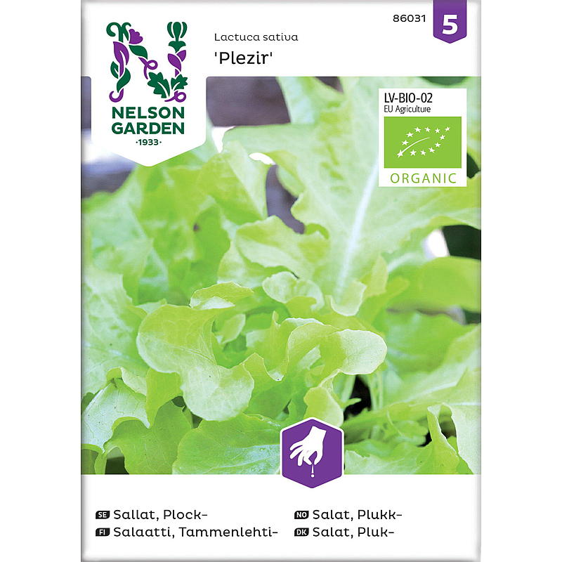 Nelson garden Frø Salat Plukk-, Plezir, organic
