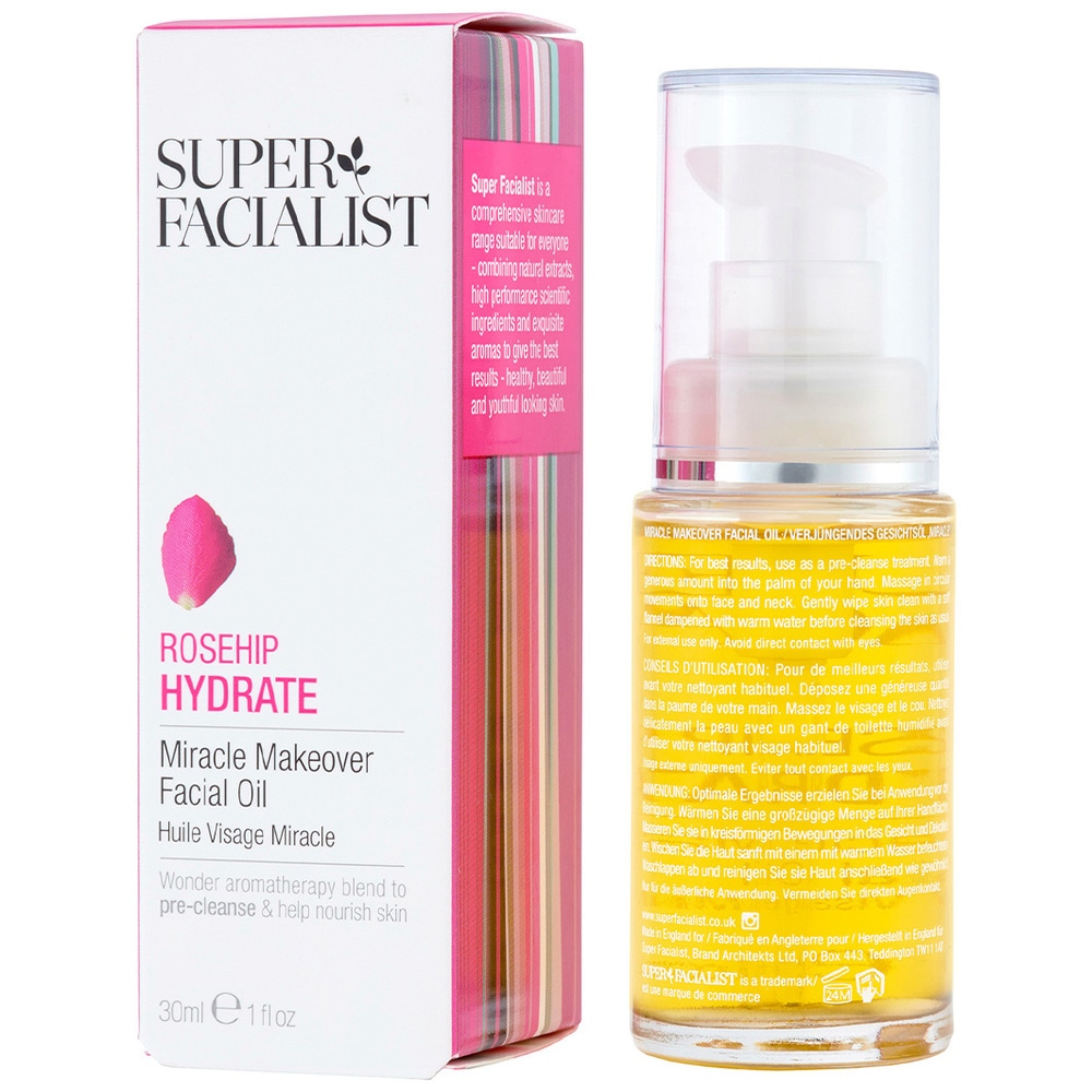 super facialist SUPER FACIALIST ROSE HYDRATE MIRACLE MAKEOVER FACIAL OIL 30ML Soin visage