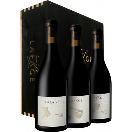 LES PARCELLAIRES 2015 - DOMAINE LAFAGE - EN CAISSE BOIS DE 3 BOUTEILLES