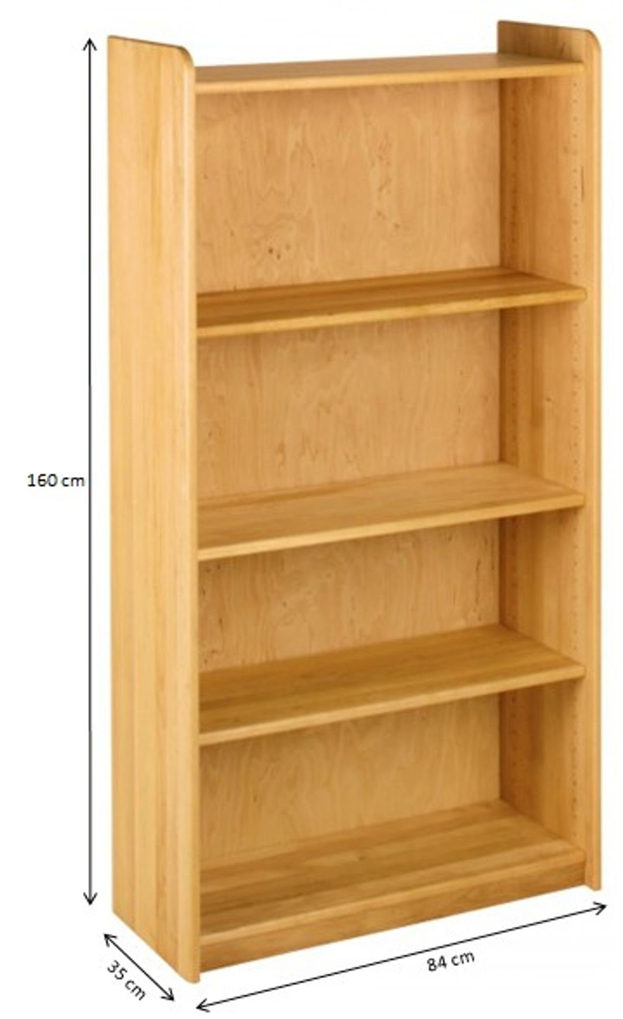 BioKinder - Das gesunde Kinderzimmer Eckregal Lara, Set Regalwand Ecklösung 160 cm Höhe, Erle