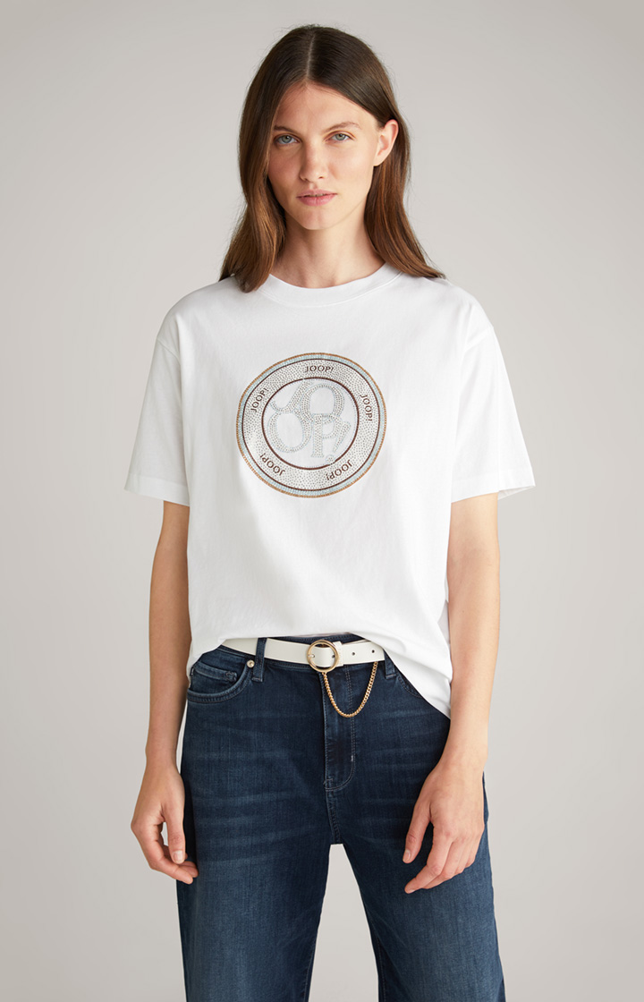 Baumwoll-T-Shirt in Weiß