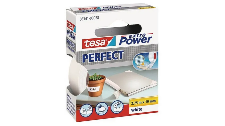 tesaband® Gewebeband 19mm x 2,75m weiss 2.75 m