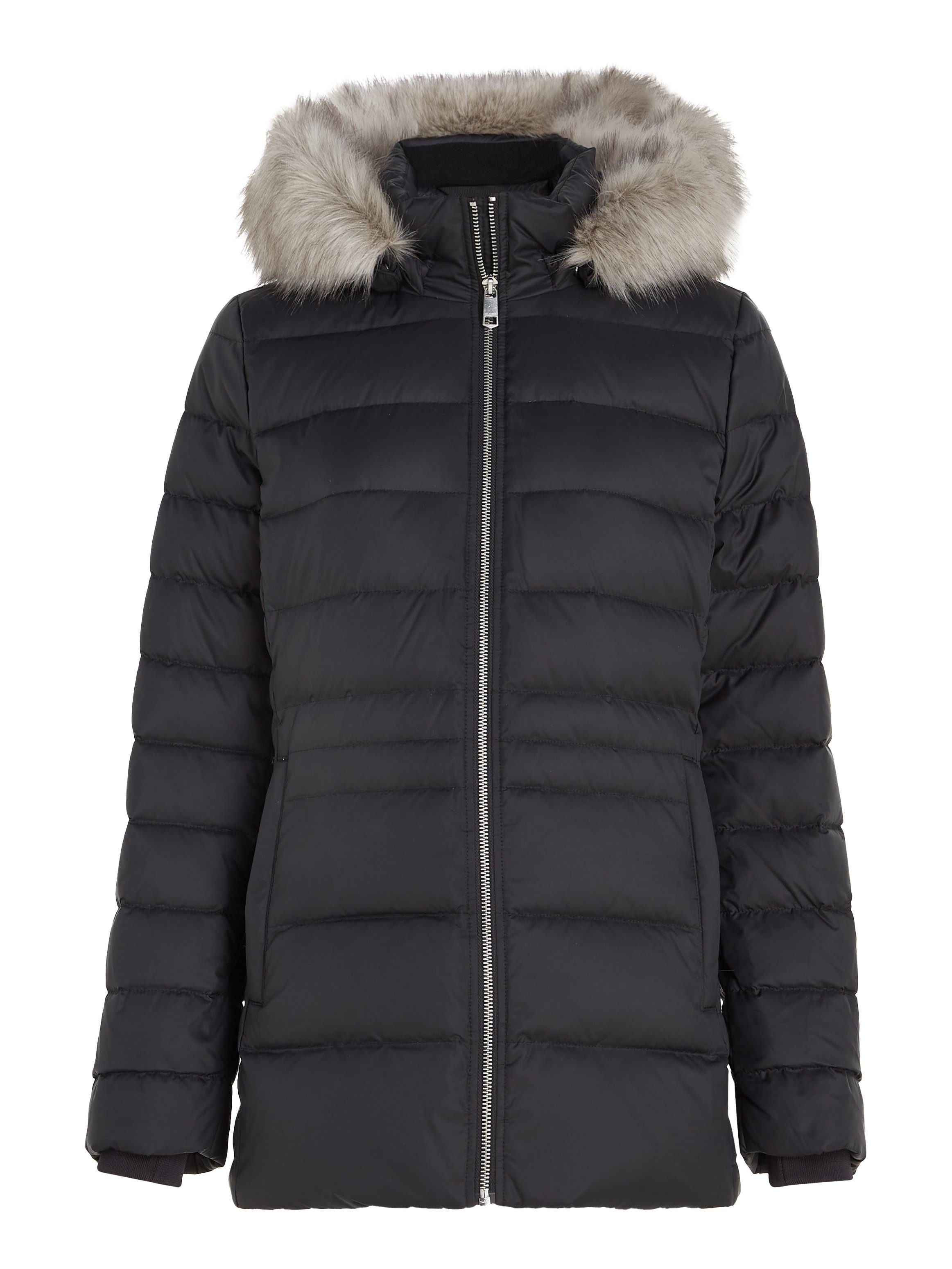 Tommy Hilfiger Daunenjacke TYRA DOWN JACKET WITH FUR mit Kunstpelz-Besatz an Kapuze
