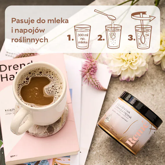 Reme Collagen Beauty Formula Caffe Latte prah s okusom vanilije 150 g