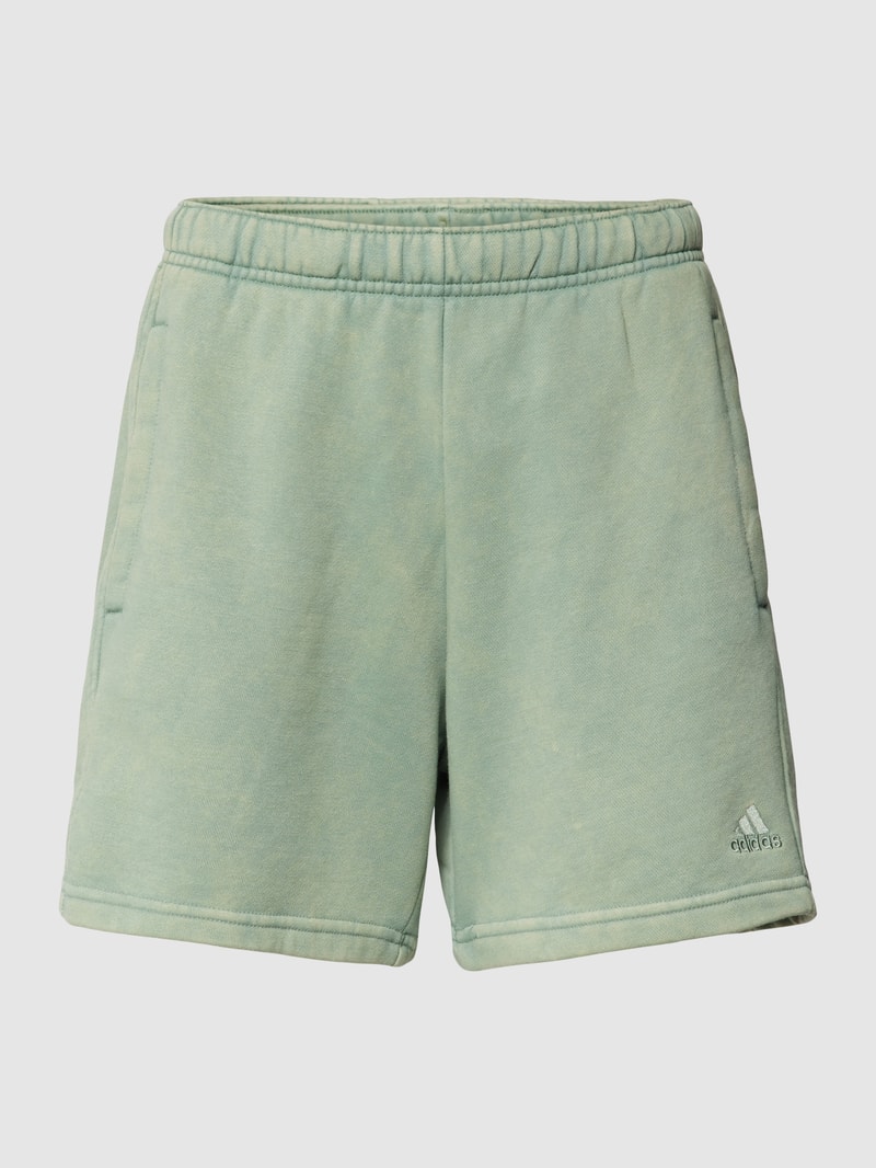 Shorts mit Label-Stitching in lindgrün