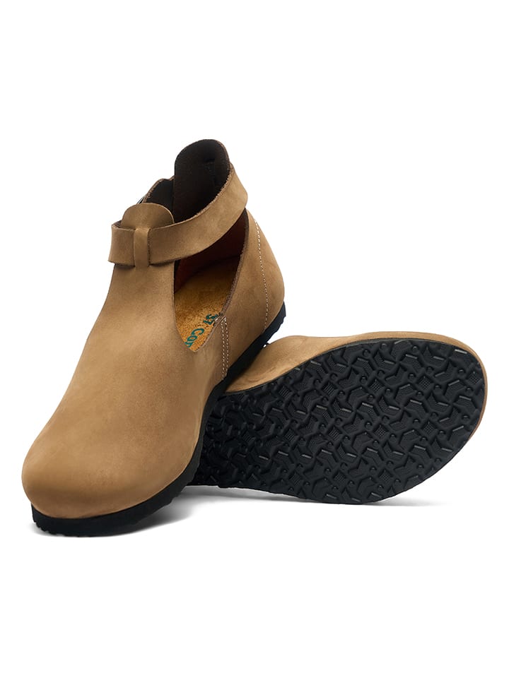 Comfortfusse Leder-Ballerinas in Beige günstig kaufen