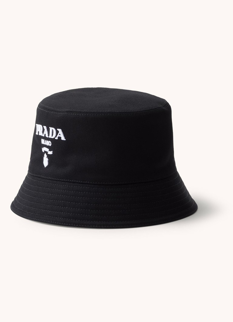 Cappello a secchiello con logo Prada