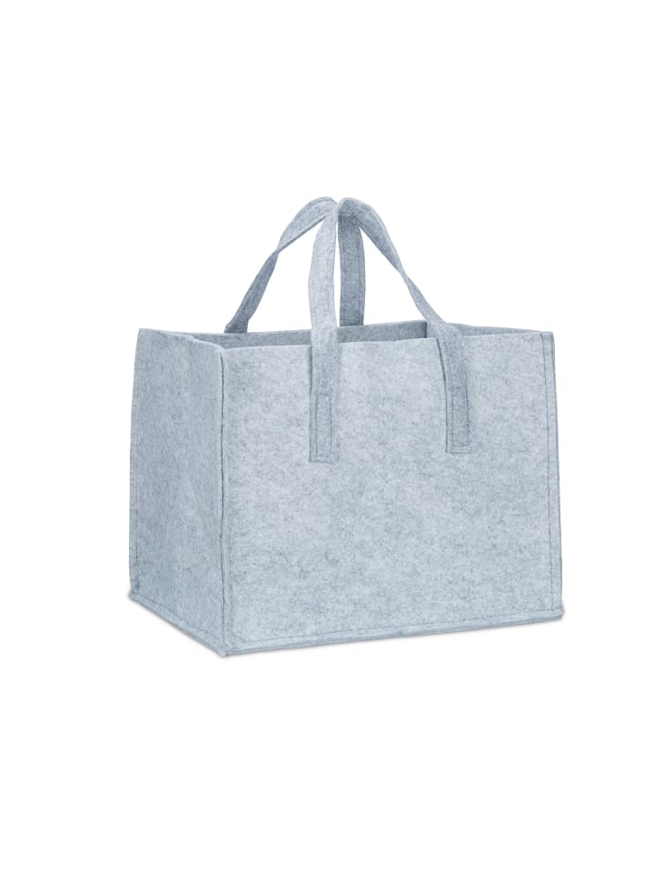 relaxdays Kaminholzkorb in Grau - (B)43 x (H)34,5 x (T)36,5 cm günstig kaufen onesize