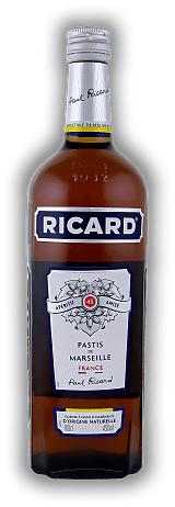 Ricard Pastis 1,0 Liter Ricard Pastis 1,0 Liter Pastis de Marseille - die weltbekannte, würzig-harmonischen Erfrischung aus der Provence. 1	 Liter - Vol 45%