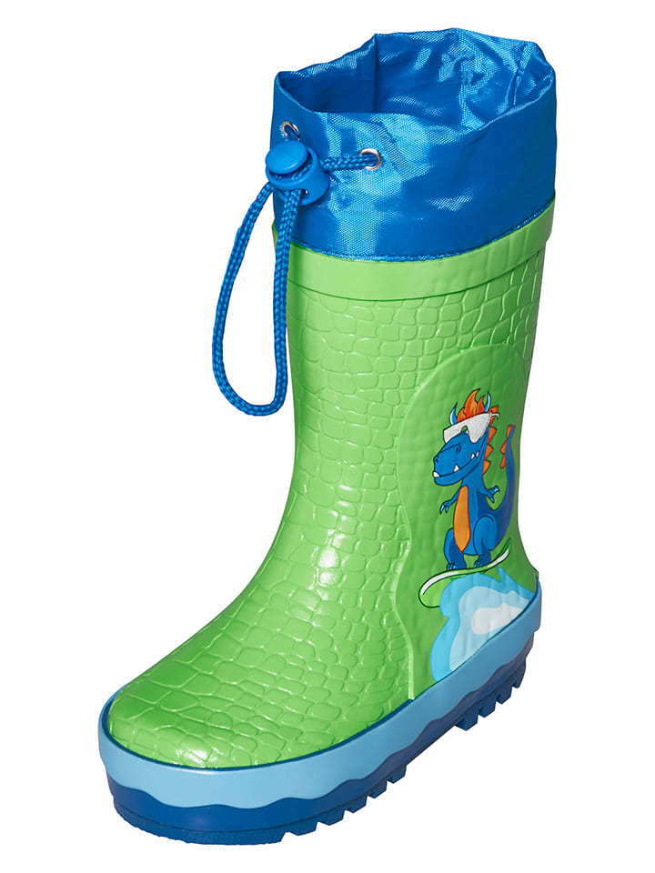 Playshoes Gummistiefel in Grün/ Blau günstig kaufen