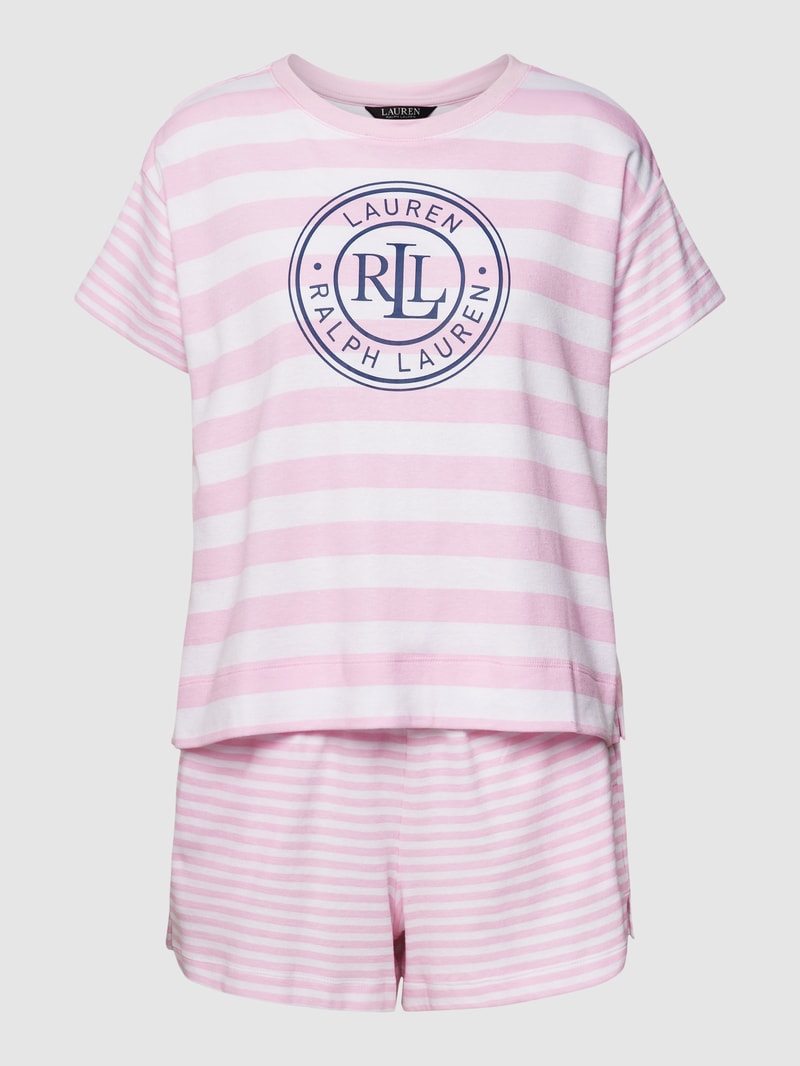 Pyjama mit Streifenmuster in pink