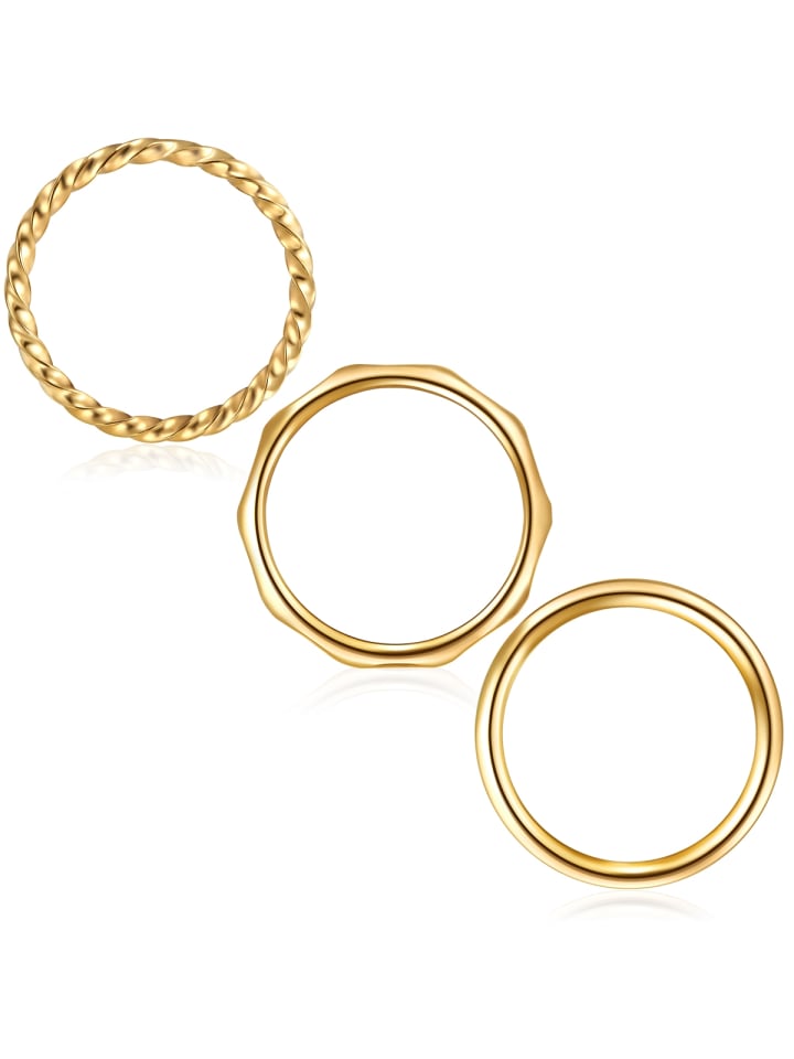 Eastside NY 3er Set Ringe Edelstahl gelbgold in gelbgold günstig kaufen