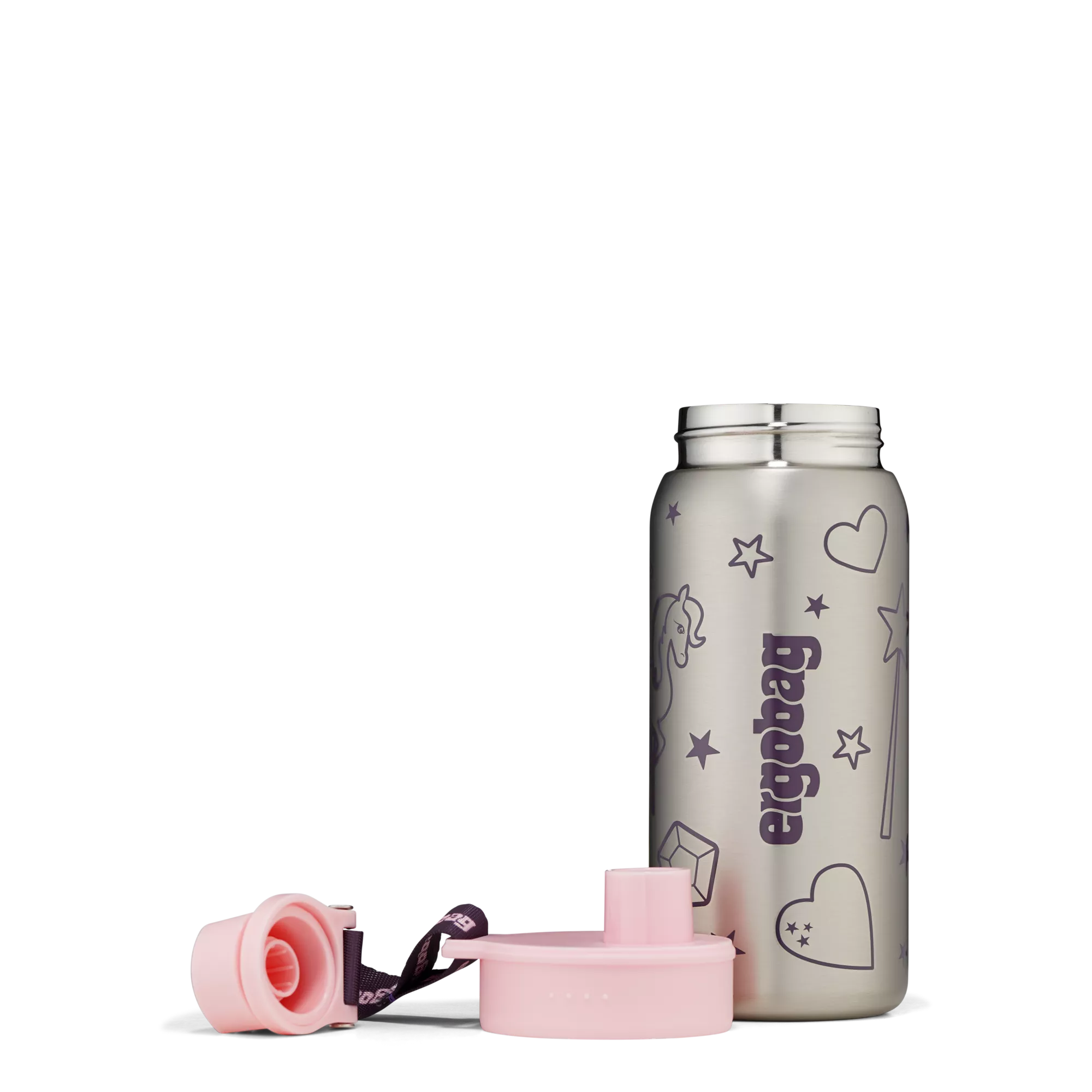 Ergobag Edelstahl Trinkflasche Rosa