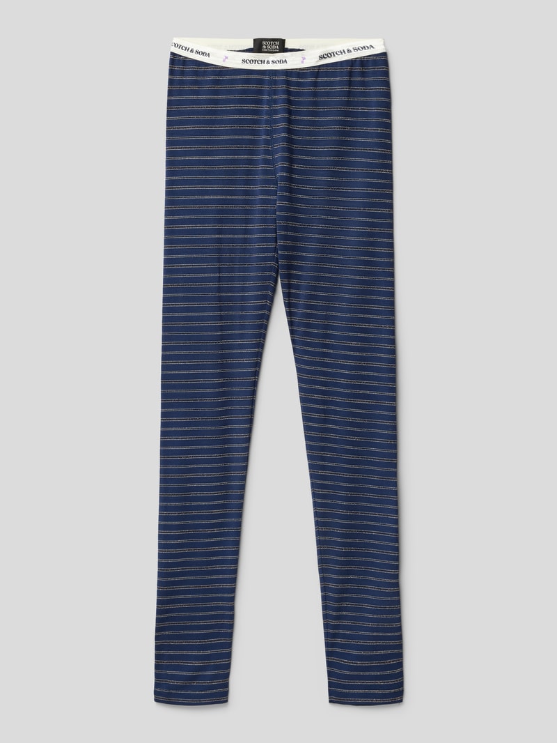 Leggings mit Streifenmuster in blau
