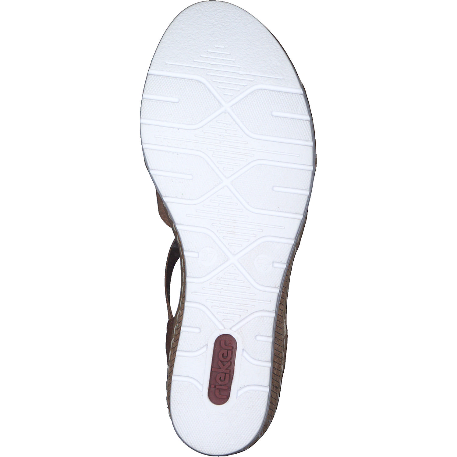 Rieker V3869, Plateau-Sandaletten, Damen, cayenne