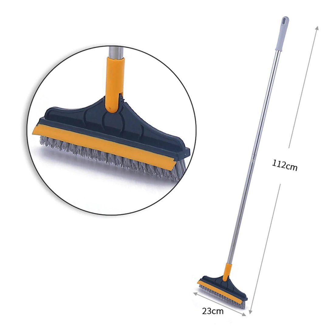 MAVURA Wischmopp SCHRUBBEX 2in1 Bodenschrubberbürste Bodenbürste Bodenwischer Abzieher Fugenbürste Fugenreiniger Bodenabzieher Boden Bürste Schrubber