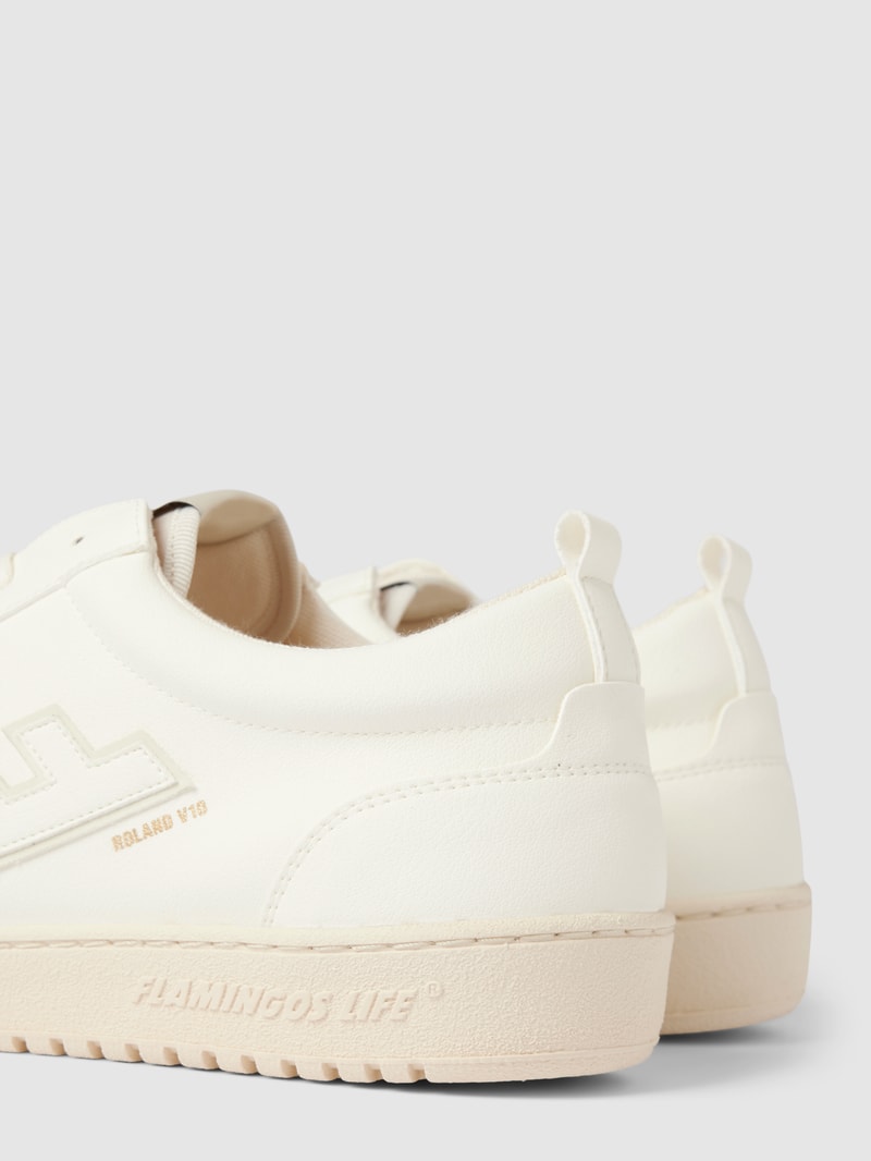 Sneaker mit Label-Details Modell 'Roland' in weiß