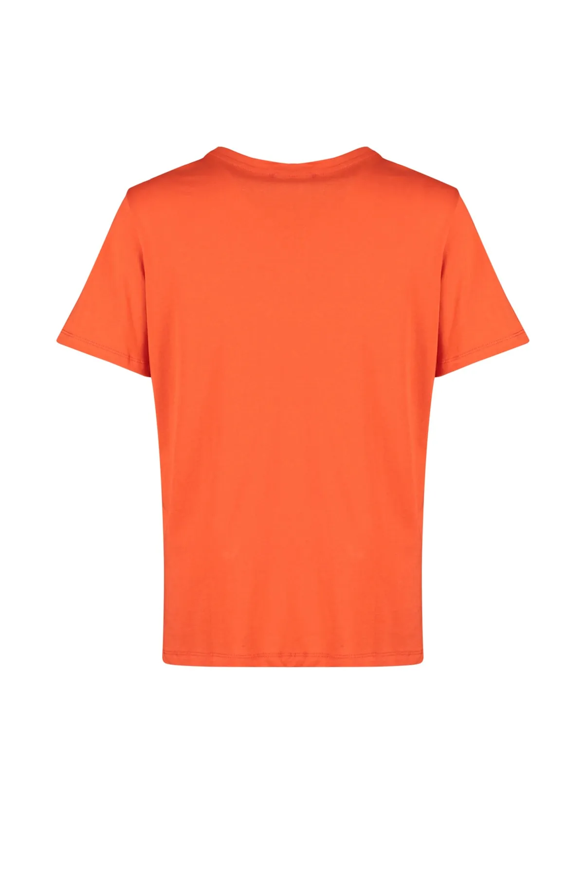 Trendyol Curve  Rotes Boyfriend-Strick-T-Shirt mit Rundhalsausschnitt und Schlitz TBBSS22BF0031