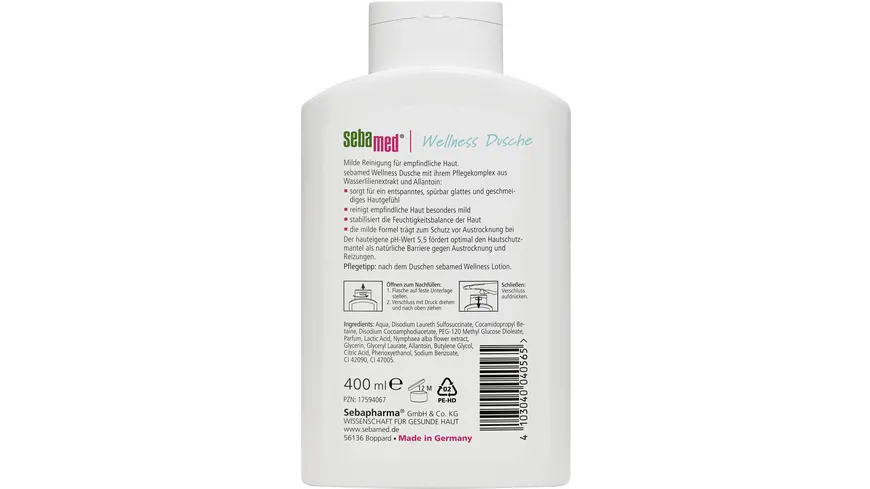 Sebamed Wellness Dusche 400ml 400 ml