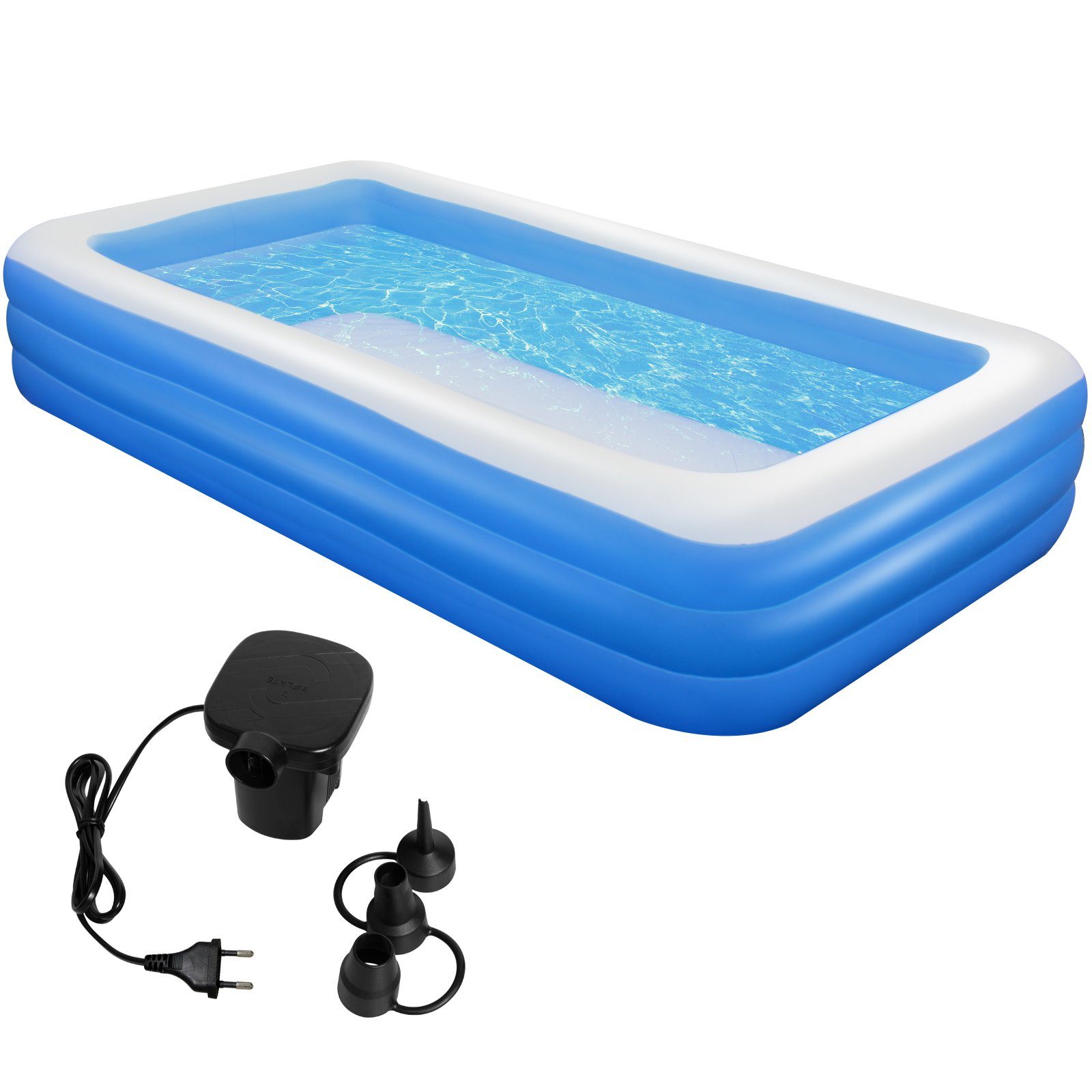 Gotoll Schwimmbecken GL109, Schwimmbäder 3x1.75x6M Rechteckpool Swimming Planschbecken Pool