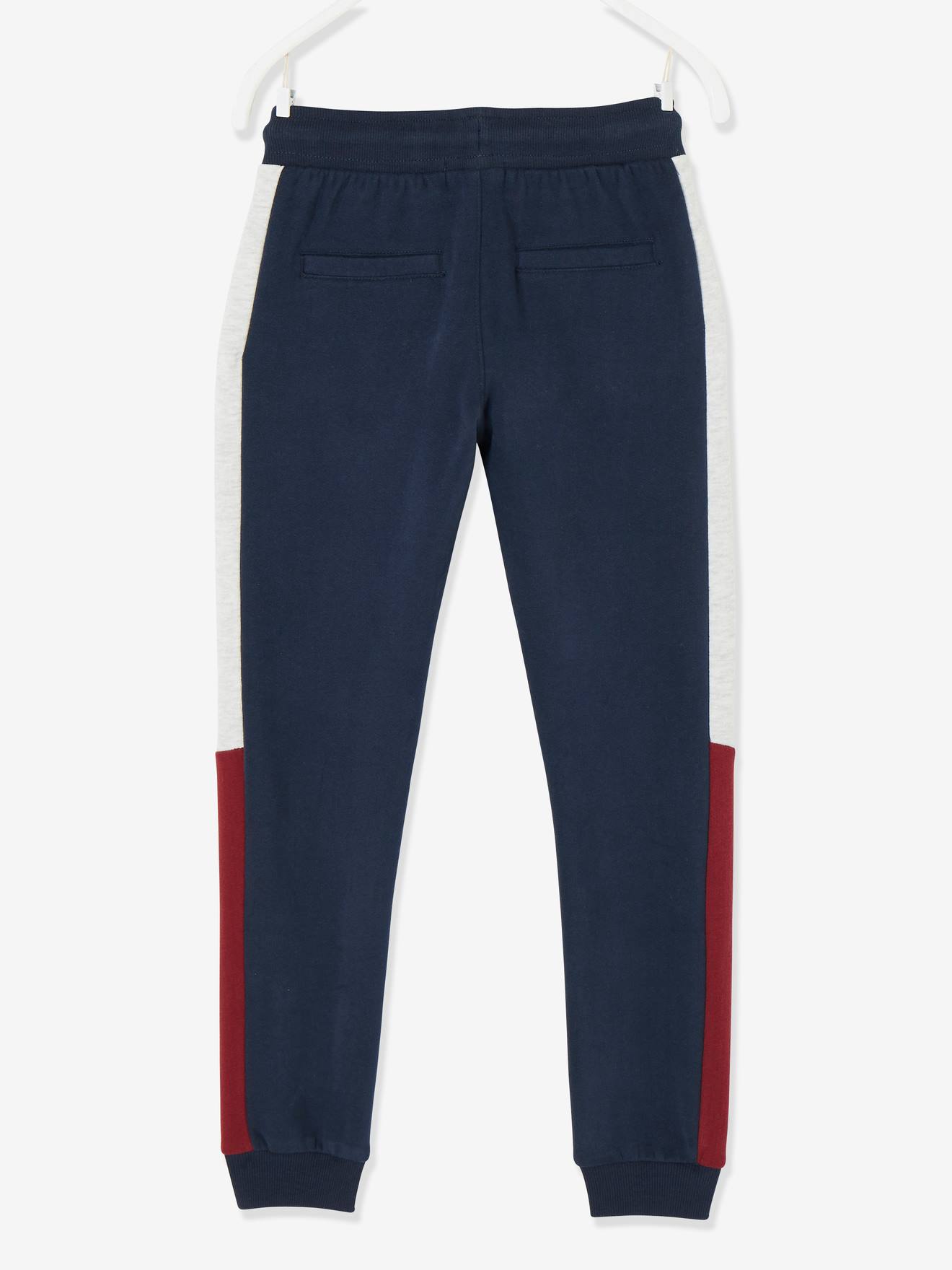 Pantalon de sport garçon bandes côtés encre