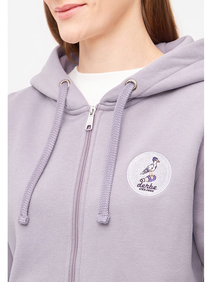 Derbe Sweatjacke in Flieder günstig kaufen