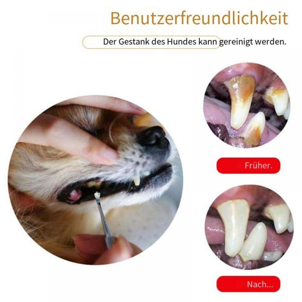 Devenirriche Zahnpflege-Set Zahnsteinentferner Zahnsteinentferner Hund Zahnreiniger Doppelkopf