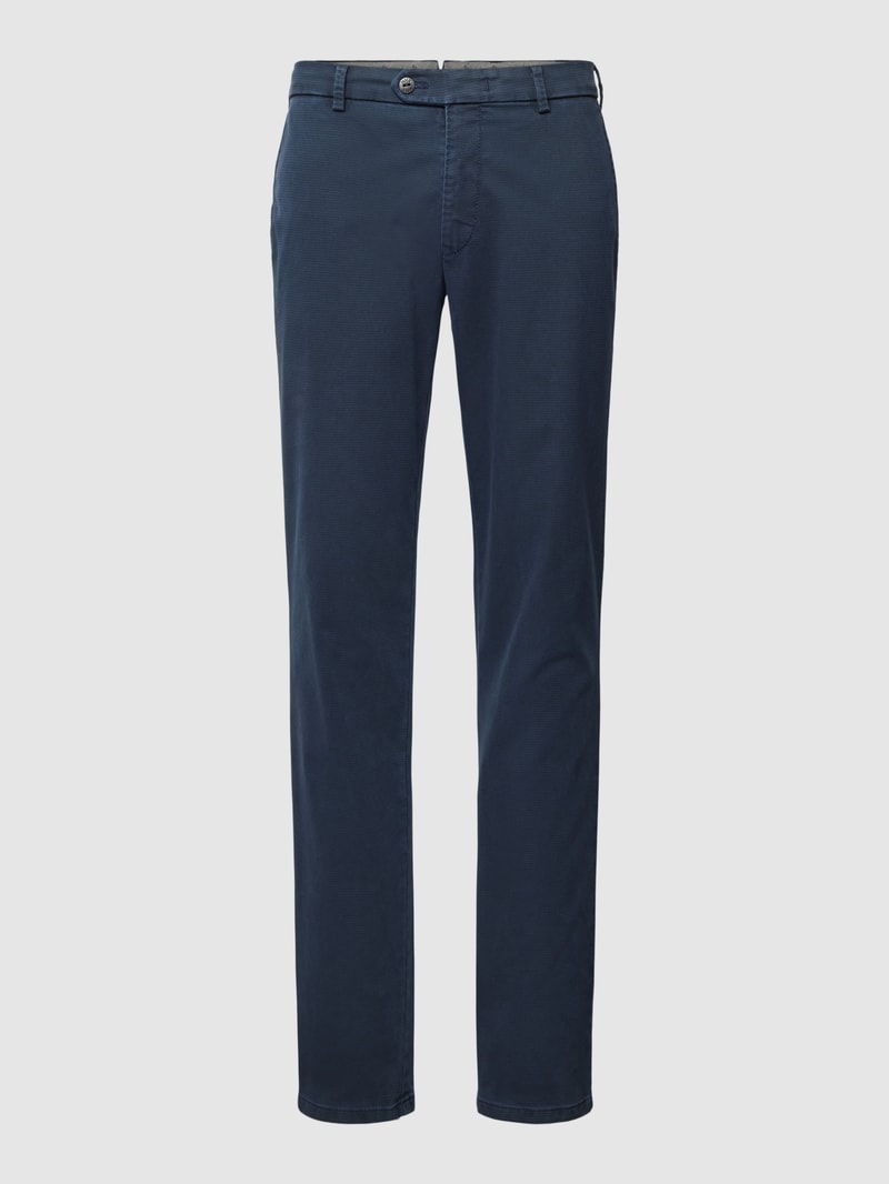 Stoffhose mit Knopfverschluss in blau