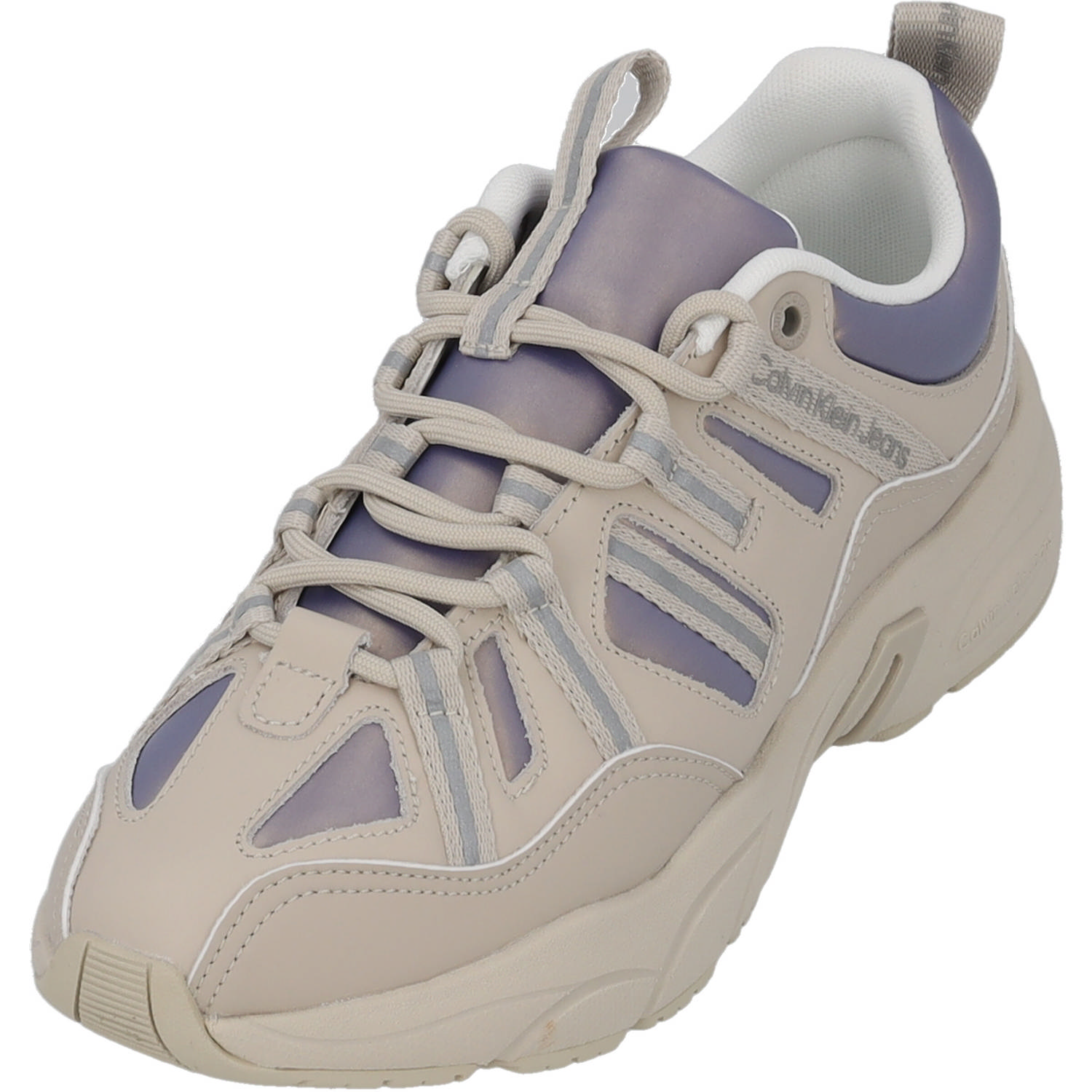 Calvin Klein YW0YW01044, Schnürschuhe, Damen, beige/lavendel/reflective