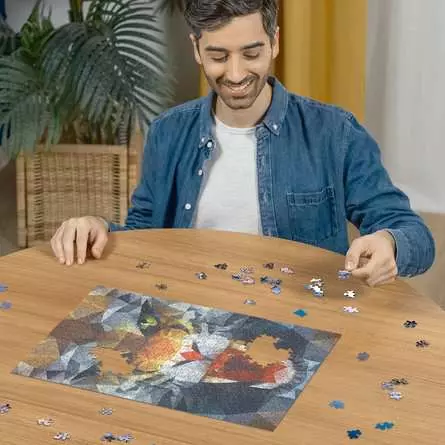 Puzzle 500 Teile - Löwe aus Polygonen